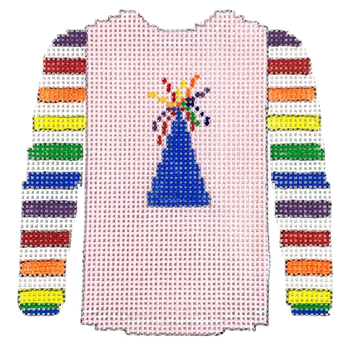 Birthday Party Hat on Pink Sweater