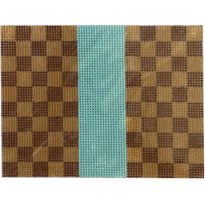 Bitsy Flat Checkered Squares - Blue
