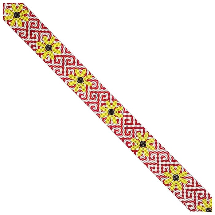 Black Eyed Susan Belt on Red