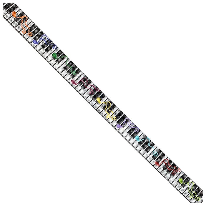 Black Piano Keys Belt