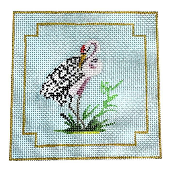 Crane on Blue 4x4
