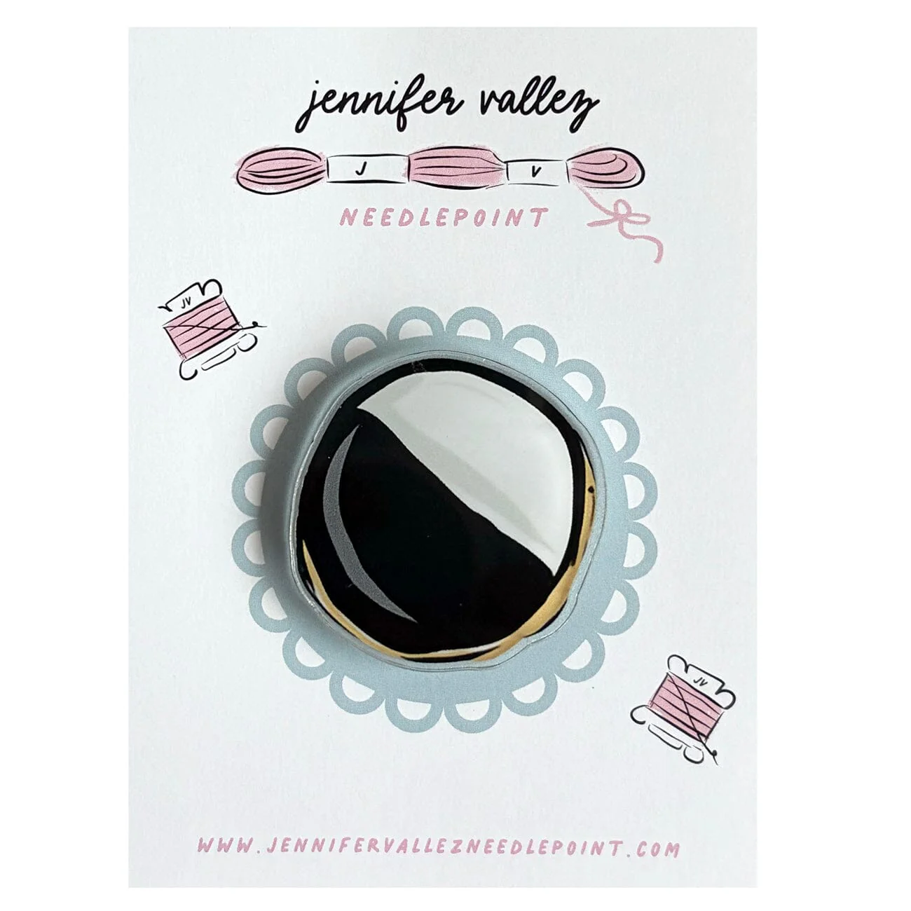 Black & White Cookie Acrylic Needle Minder