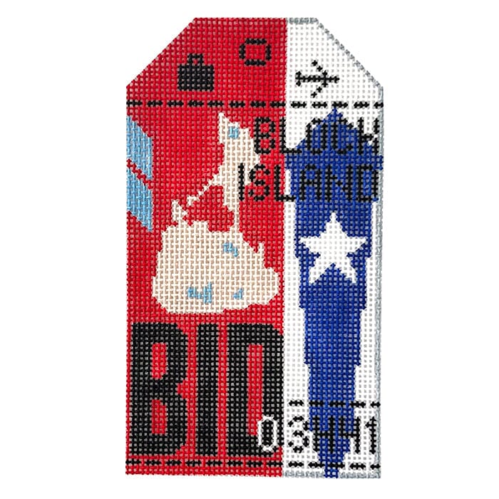 Block Island BID Retro Travel Tag