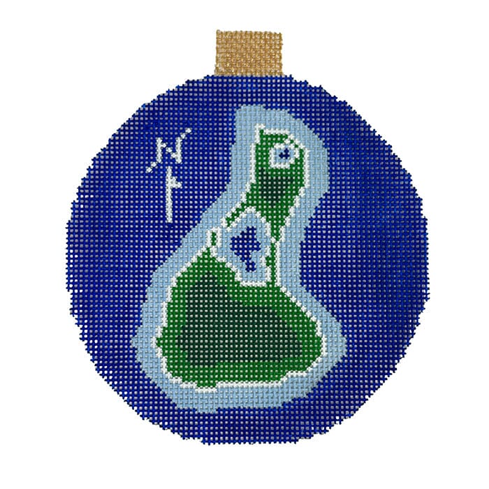 Block Island Map Ornament