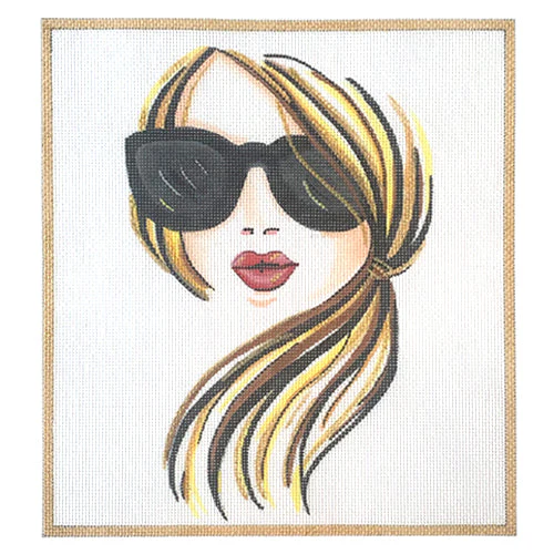 Blonde Silhouette with Shades