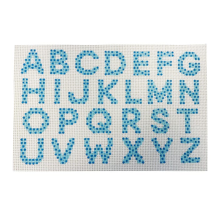Blue Alphabet Sampler