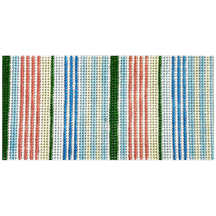 Blue and Green Candy Stripes 3x6 on 13
