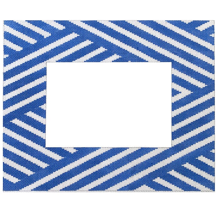 Blue and White Stripe Frame