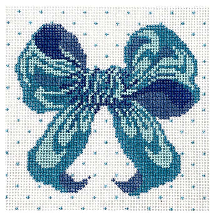 Blue Bow 5" Square