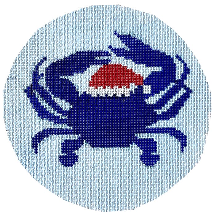 Blue Crab in Santa Hat Ornament