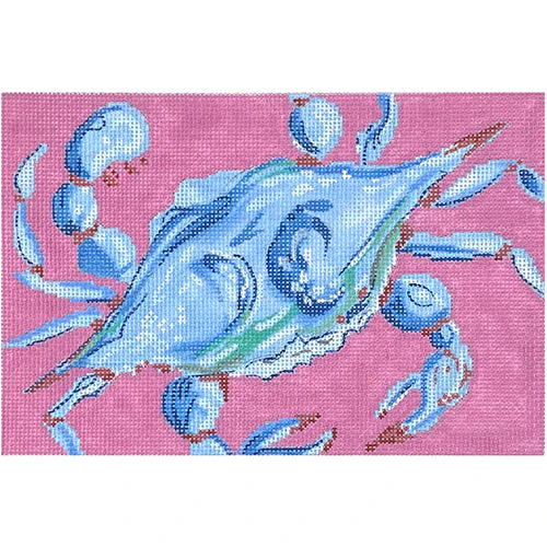 Blue Crab on Pink Clutch