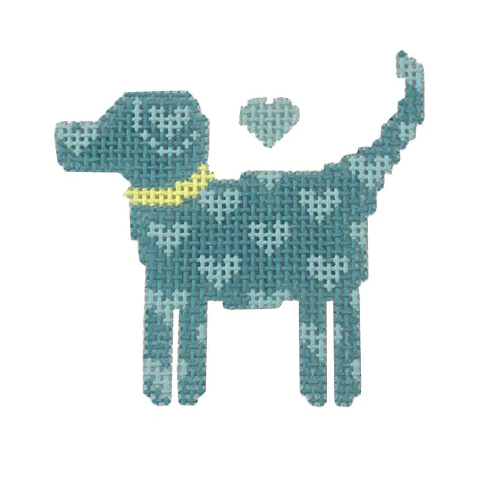 Blue Dog with Heart
