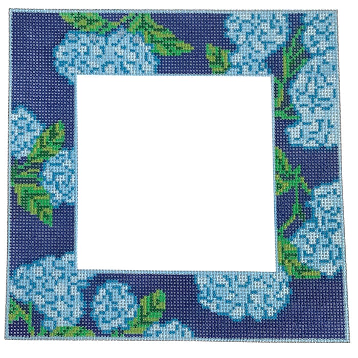 Blue Floral Pillow Frame