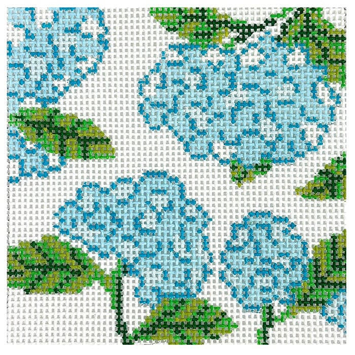 Blue Floral Square Hydrangeas