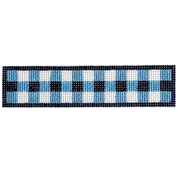 Blue Gingham Key Fob