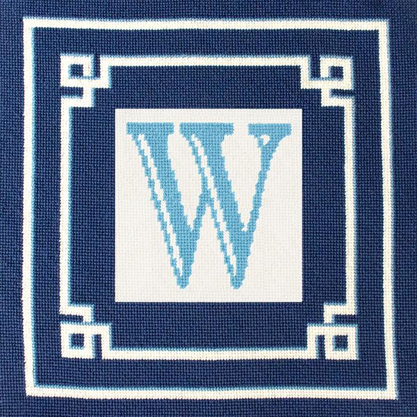 Blue Greek Key Pillow Kit