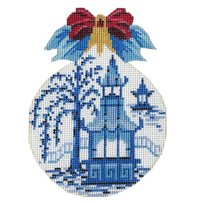 Blue Pagoda Kissing Ball