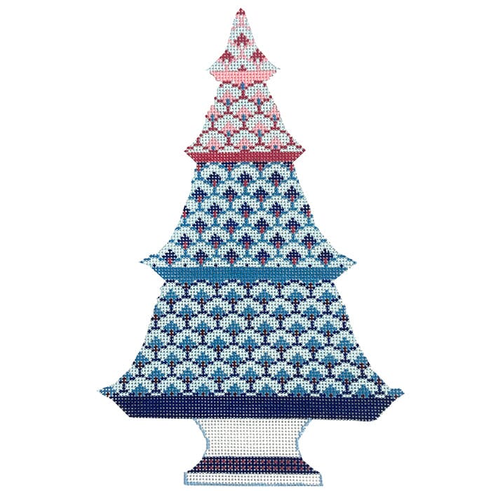 Blue & Red Scallop Tree