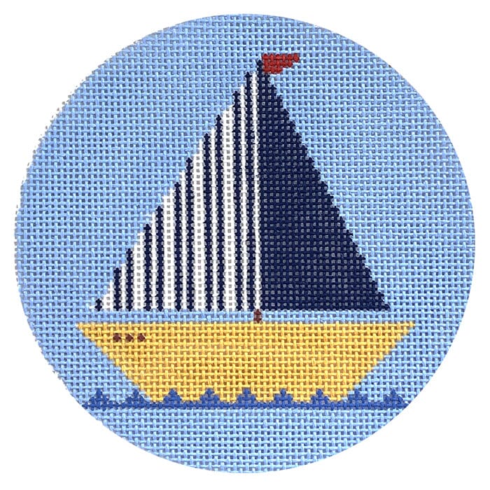 Blue Sailboat Ornament