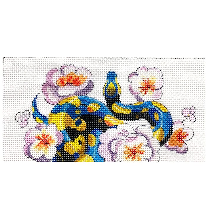 Blue Snake w/Flowers 3x6 Insert