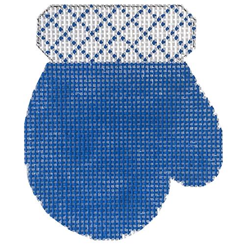 Blue Snowflakes Charm Mitten with Stitch Guide