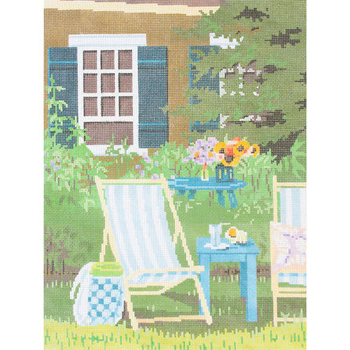 Blue & White Chair