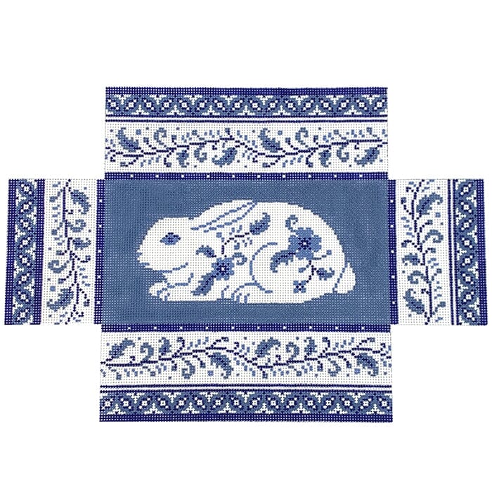 Blue White Rabbit Brick Cover