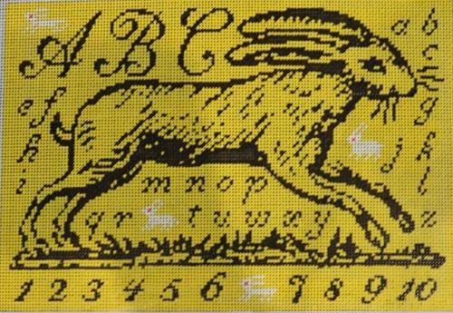 Toile Rabbit Sampler - Black