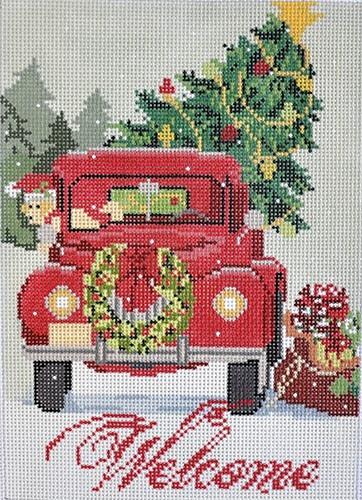 Welcome Christmas Red Truck