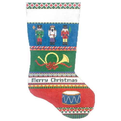 Bold Stripe Nutcracker Stocking