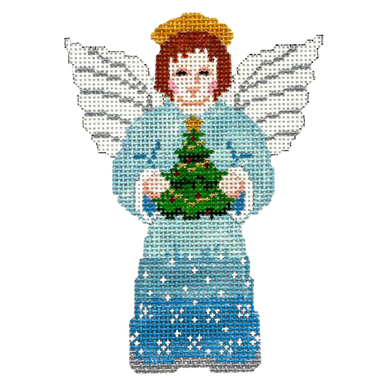 Boy Angel with Tree, Light Blue