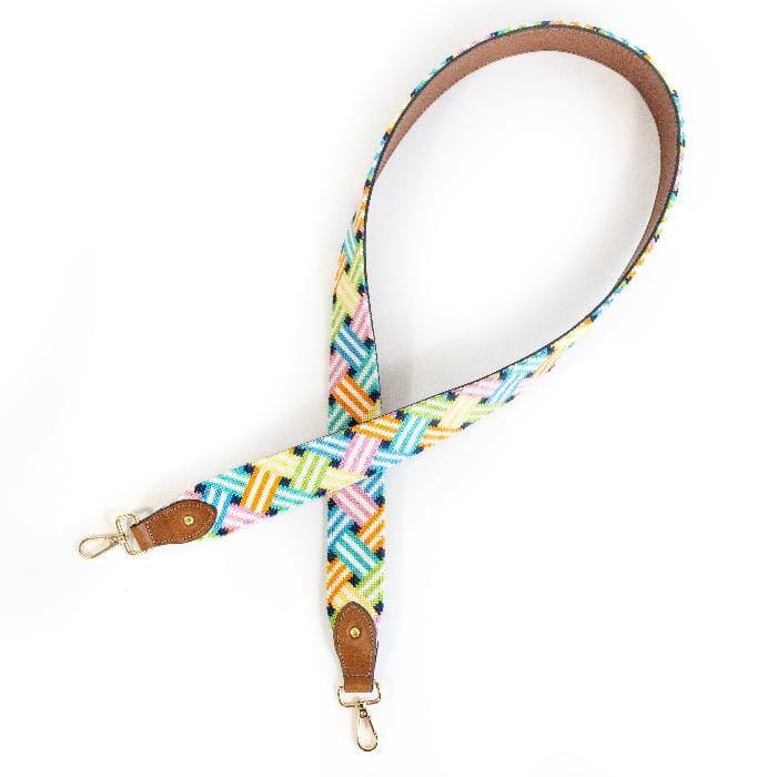 Bright Woven Ribbon Crossbody Strap