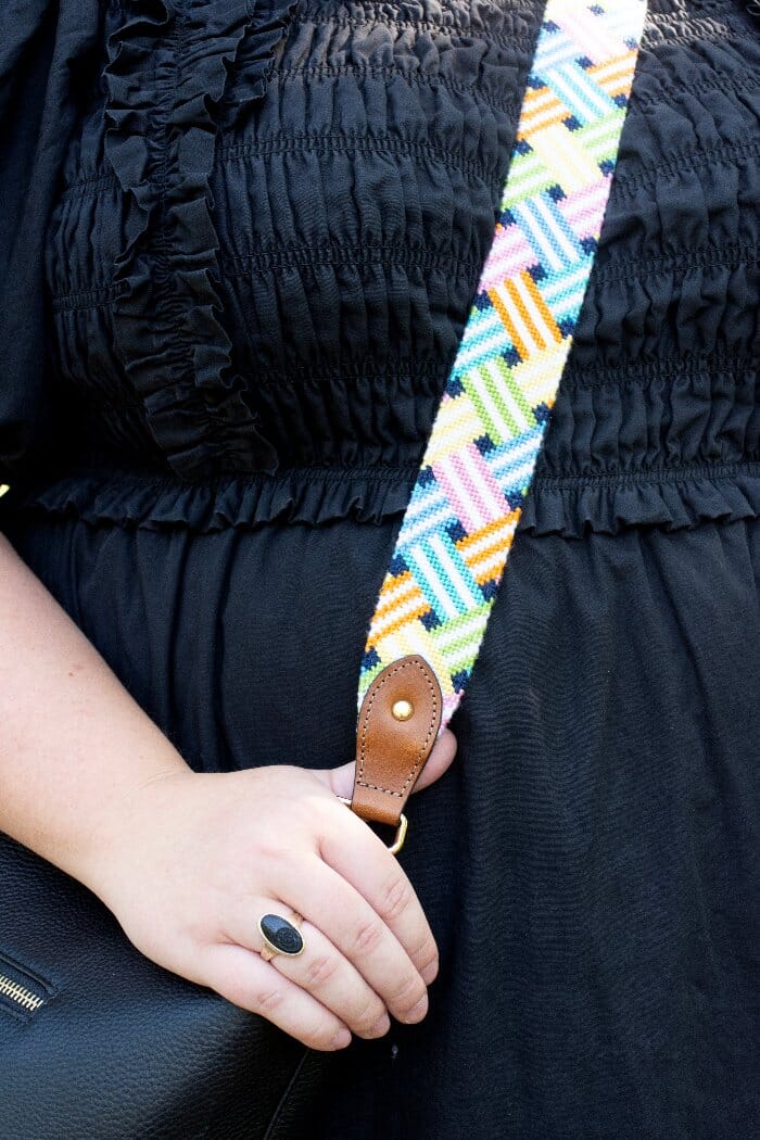 Bright Woven Ribbon Crossbody Strap - Image 3