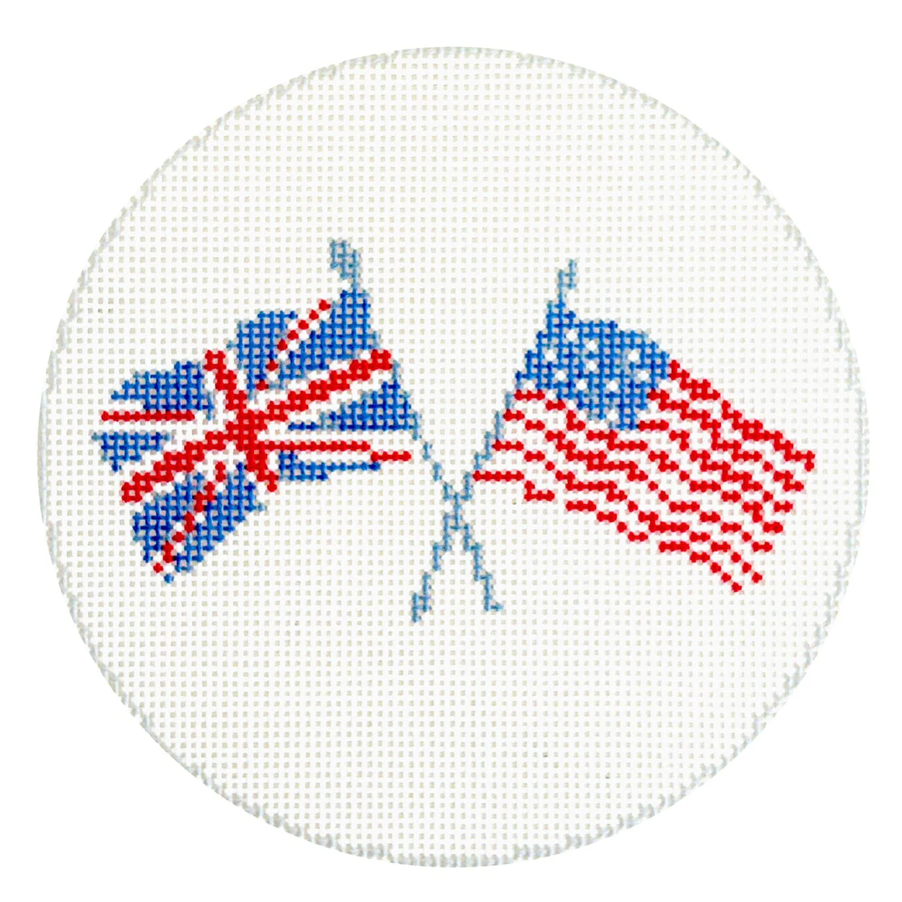 British / American Flag Round