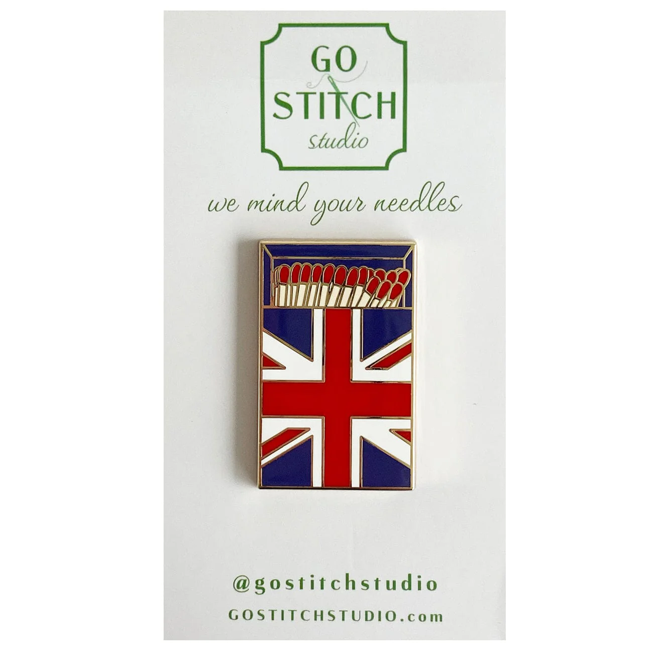 British Flag Matchbox Needle Minder