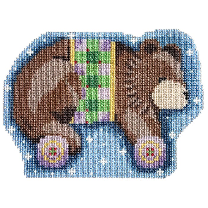 Brown Bear on Wheels Ornament