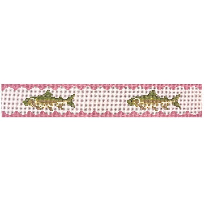 Brown Trout Key Fob - Pink
