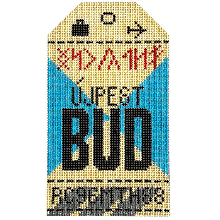 Budapest BUD Retro Travel Tag