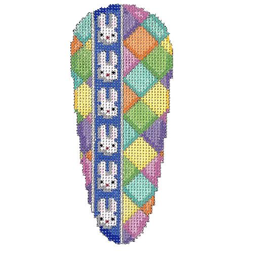 Bunnies Ribbon on Harlequin Carrot