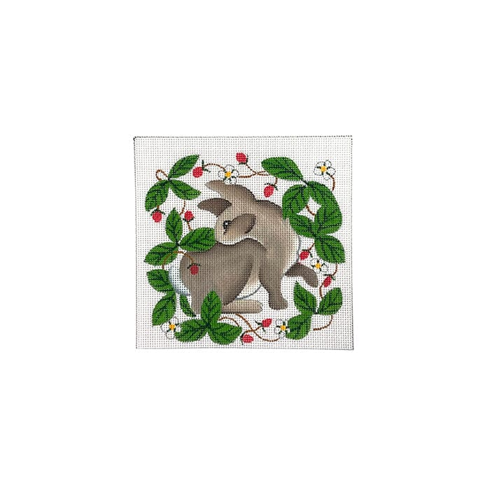 Bunny in Strawberries 5x5