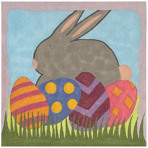 Bunny with Eggs Pillow