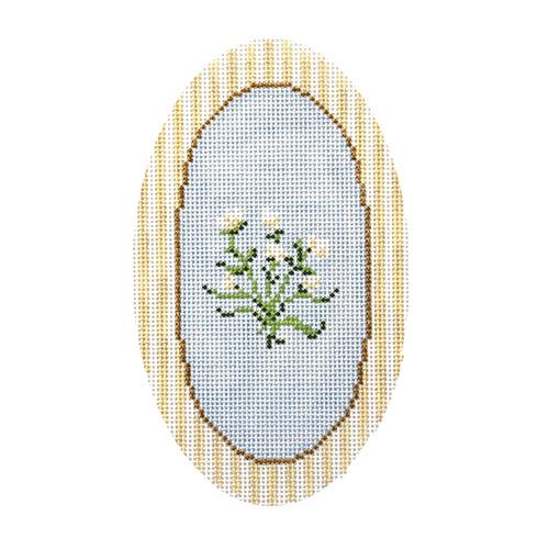 Camellia Oval Ornament
