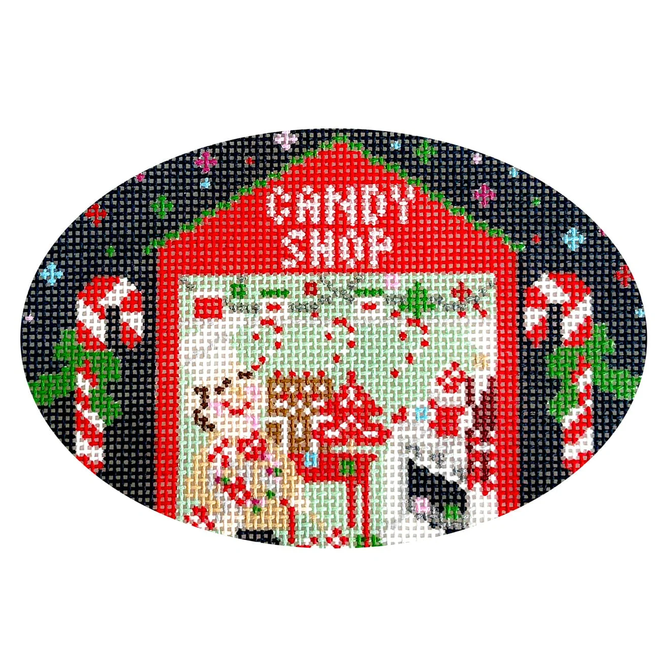 Candy Cane Lane Oval