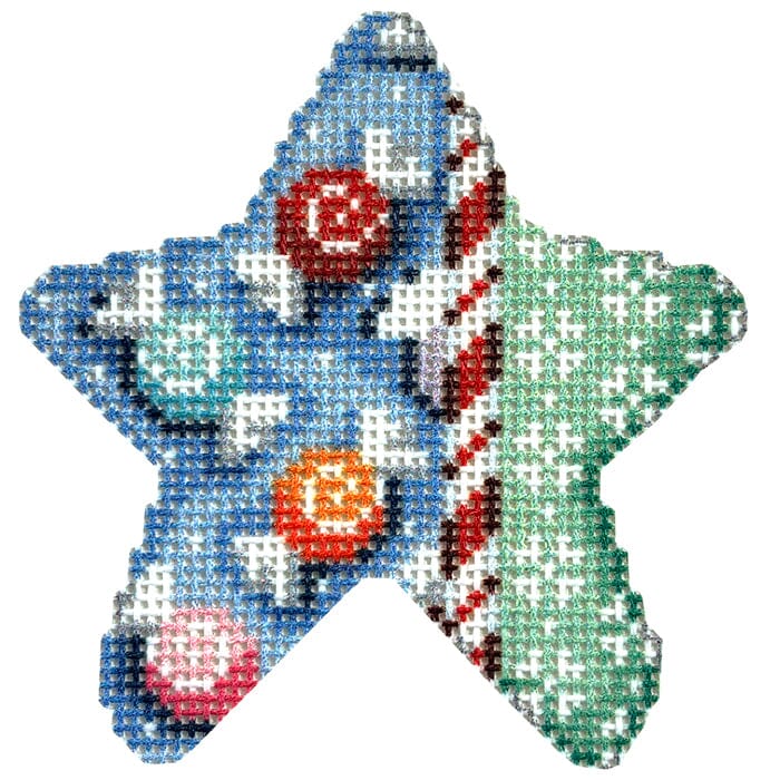 Candy Cane/Snowflakes Mini Star