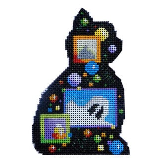 Candy Kiss Ghost Dots Kitty Cat
