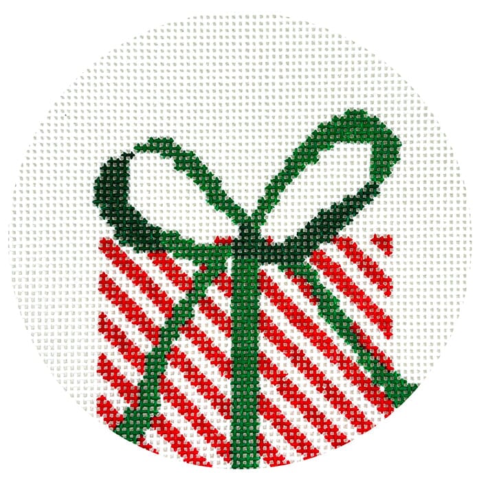 Card Art Ornament - Striped Gift