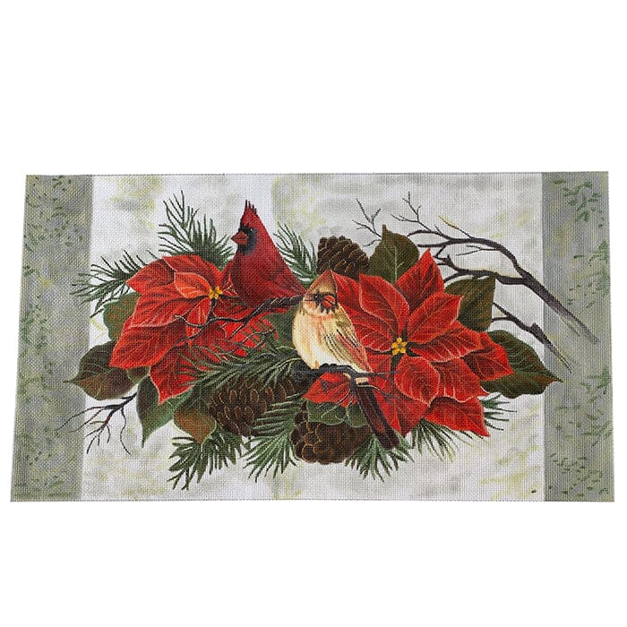 Cardinals in Poinsettias