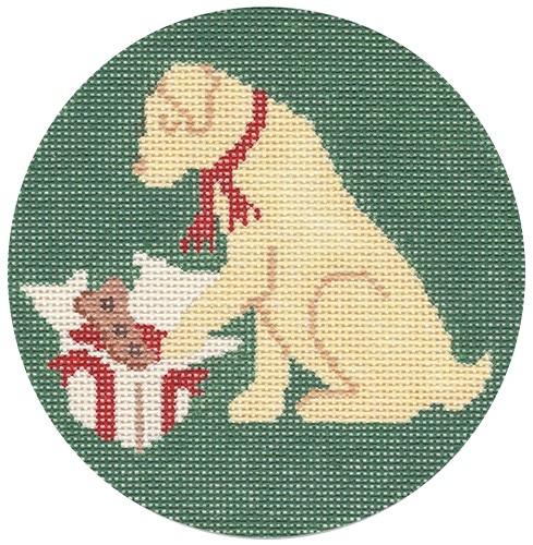 Christmas Morning - Yellow Lab