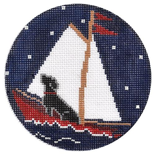 2 North Star - Black Lab Ornament
