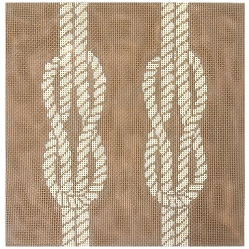 Square Knot Ropes on Beige Pillow